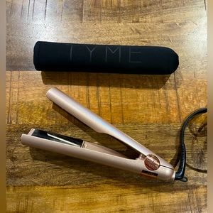 TYME Iron Pro curling & straightening iron. Rose gold color.
